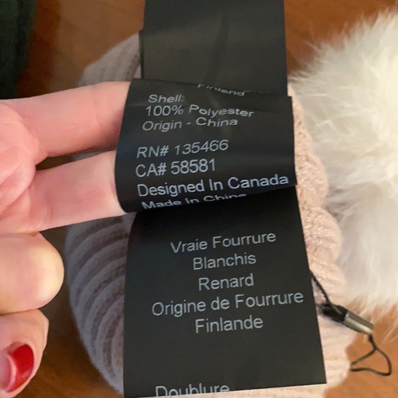 GORSKI Knit Beanie Fur Pom Pom Hat - Picture 8 of 8